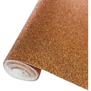 Sov Sparkly Superfine Glitter Leather Sheets Shiny Faux Fabric Canvas Perfect for Craft DIY Handmade Projects Patchwork Bow Craft Key Chain 8" x 53" (21 cm x 135 cm) 1 roll (Black)