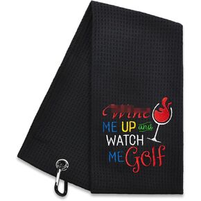 Win Me Up and Watch Me Golf Embroidered Golf Towel, Golf Accessories for Men Women, Golf Gift for Men Women, Retirement Gift for Dad Grandpa Golf Lover Golf Fan in Saudi Arabia