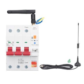 Smart Circuit Breaker WiFi Metering Circuit Breaker 3P 63A Remote Control Voice Control Timed Switching Prepaid Limiting Smart Leakage Protection Switch AC400V