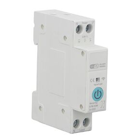 Smart Circuit Breaker for Tuya, WiFi Switch 1P 63A, Manual Remote Voice Control Circuit Breaker with Power Metering, Medidor De Consumo Electrico 90‑300V
