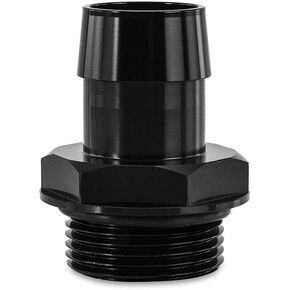 Mishimoto MMFT-16ORB-1BK -16ORB to 1" Hose Barb Aluminum Fitting, Black