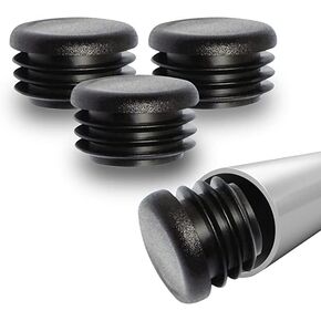 CAPS N' Plugs/1.25 Inch Heavy Duty Round End Cap/LDPE Plastic/End Caps for Tubing/Plastic End Caps/Tubing Plug/Chair Leg Cap/Black/USA Made (10)