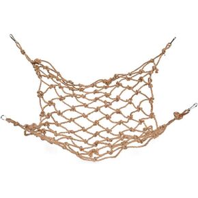 Parrot Cage Toy Hemp Rope Climbing Net Ladder Parakeet Budgie Macaw Play Gym Toy Pendant with Hanging Buckle (Large Size) Pet Gift