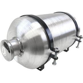 JSD 0.38 Gallon 4x8" Vertical Aluminum Round Small GasTank 1/4" NPT Outlet go kart