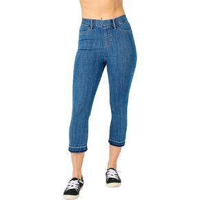 Judy Blue Women's High Waist Easy Pull On Capri Jeans