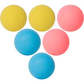 Fun Table Tennis Balls - 6 Pack - 40mm Ping Pong Balls - Blue, Yellow, and Pink - Poly Ping Pong Balls - Excellent Quality - Great for Schools and Homes