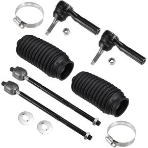X AUTOHAUX 6 Pcs Front Inner Outer Tie Rod End Links with Boot for Dodge Grand Caravan 2001-2004 for Chrysler Town & Country Voyager 2001-2004 Suspension Steering Tie Rod End