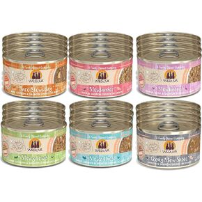 Weruva Classic Cat Stews 6 Flavors Variety Pack, 2.8 Ounce Cans Pack of 24