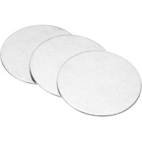 PATIKIL 80mm Steel Disc, 3Pcs Round Metal Stamping Blanks Tags Circle Stainless Steel Strike Plate DIY for Magnetic Mount Engraving Stamping Jewelry Craft