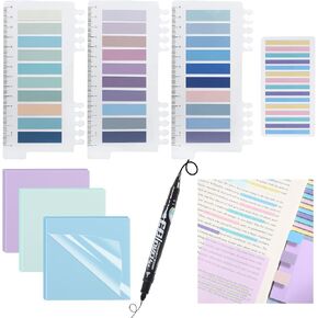 Book Annotation Kit 1050PCS Book Tabs with Marker Pen Transparent Sticky Notes Sticky Tabs Book Markers Index Tabs for Aesthetic School Book Annotation Supplies in Saudi Arabia