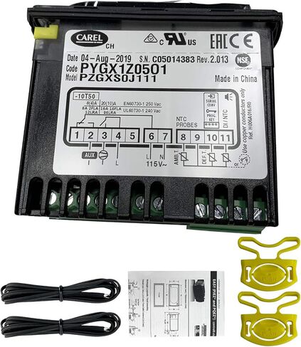 PZGXS0J111 ترموستات درجة الحرارة مع مجسات استشعار درجة الحرارة 115 فولت، ترموستات درجة حرارة جديد متوافق مع كاريل وجميع أنواع الثلاجة (الملحقات الكاملة)، أسود in Kuwait