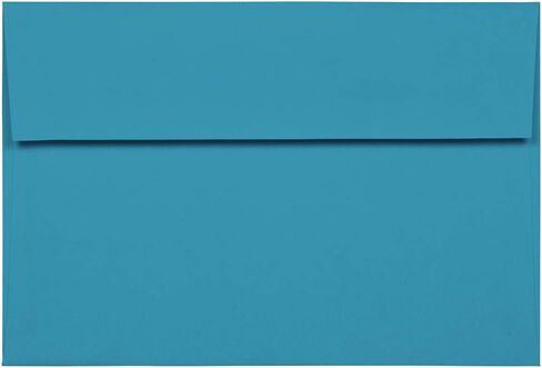 مغلفات دعوة ملونة مقاس A8 من JAM PAPER - 5 1/2 × 8 1/8 - أزرق معاد تدويره - 50/عبوة in Saudi Arabia