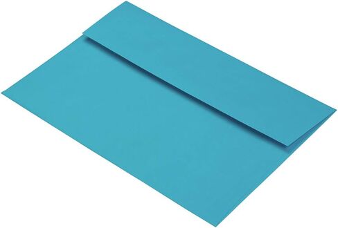 مغلفات دعوة ملونة مقاس A8 من JAM PAPER - 5 1/2 × 8 1/8 - أزرق معاد تدويره - 50/عبوة in Saudi Arabia