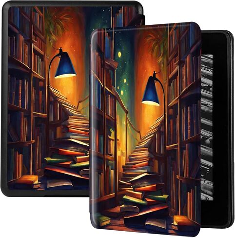Case for Kindle Paperwhite 2015/2013/2012 Flip Case Leather PU Silicone Cover Magnetic Auto Wake Up/Sleep Anti-Scratch Shell Tree Green Plant Pattern Kindle Paperwhite 7th/6th/5th Gen (1) in Saudi Arabia