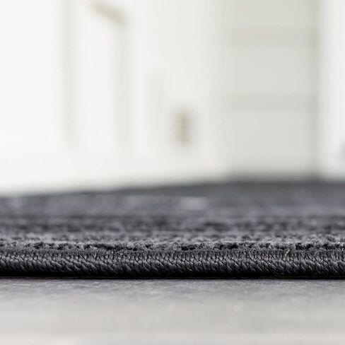 مجموعة فريدة من نوعها من Loom Sabrina Soto Outdoor Collection، سجادة منطقة منحوتة مخططة، حديثة، نابضة بالحياة، 2 قدم × 8 قدم، أزرق فاتح/عاجي in Kuwait