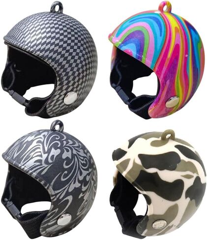 POPETPOP Toys Hens Helmets Chicken Helmets - 4pcs Chicken Hats for Hens Plastic Pet Headwear Protective Pet Helmets Safety Headgear for Chickens Pet Chicken Helmet Hat in Saudi Arabia