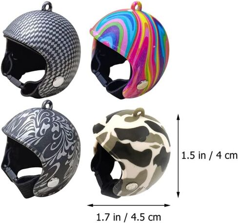 POPETPOP Toys Hens Helmets Chicken Helmets - 4pcs Chicken Hats for Hens Plastic Pet Headwear Protective Pet Helmets Safety Headgear for Chickens Pet Chicken Helmet Hat in Saudi Arabia