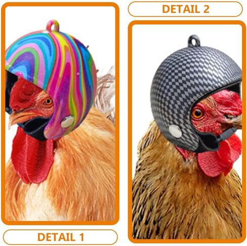 POPETPOP Toys Hens Helmets Chicken Helmets - 4pcs Chicken Hats for Hens Plastic Pet Headwear Protective Pet Helmets Safety Headgear for Chickens Pet Chicken Helmet Hat in Saudi Arabia
