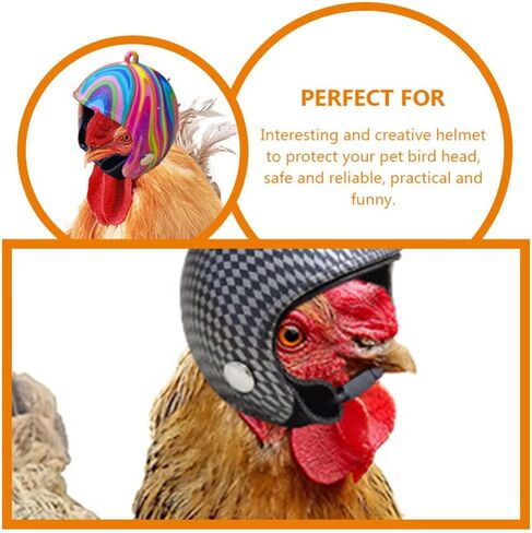 POPETPOP Toys Hens Helmets Chicken Helmets - 4pcs Chicken Hats for Hens Plastic Pet Headwear Protective Pet Helmets Safety Headgear for Chickens Pet Chicken Helmet Hat in Saudi Arabia