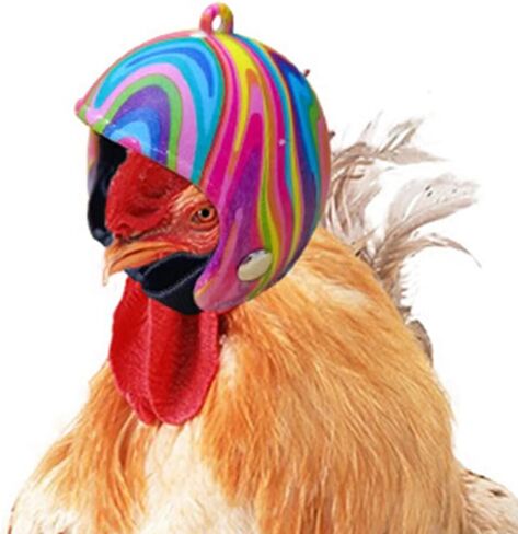 POPETPOP Toys Hens Helmets Chicken Helmets - 4pcs Chicken Hats for Hens Plastic Pet Headwear Protective Pet Helmets Safety Headgear for Chickens Pet Chicken Helmet Hat in Saudi Arabia