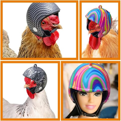 POPETPOP Toys Hens Helmets Chicken Helmets - 4pcs Chicken Hats for Hens Plastic Pet Headwear Protective Pet Helmets Safety Headgear for Chickens Pet Chicken Helmet Hat in Saudi Arabia