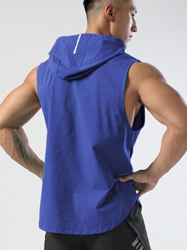 Verdusa Men's Sleeveless Hooded Tank Top Workout Hoodies Shirts in Kuwait