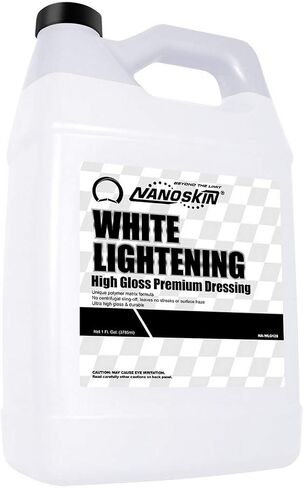 Nanoskin WHITE LIGHTENING Premium Dressing 5 Gallons – Universal Thick Wipe-On Dressing for Car Detailing | Works on Tire, Vinyl, Rubber, Plastic & Trim | For Cars, Trucks, Motorcycles, RVs & More in Saudi Arabia