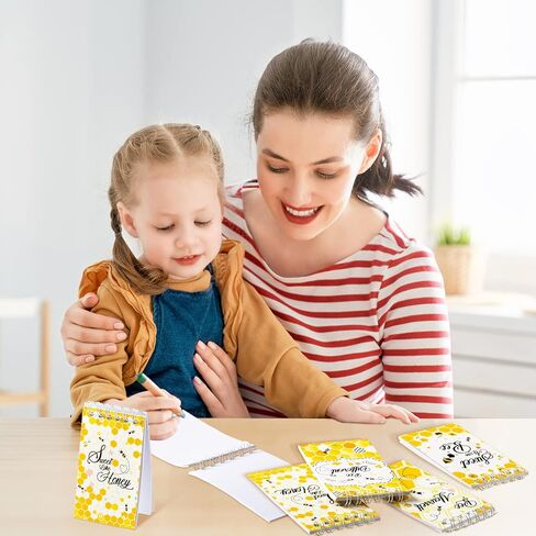 Fainne 48 Pack Mini Spiral Notepads Cute Bee Notebook small Journal Pocket Notebook 8 Styles Honey note pads for Kids Teacher Classroom Reward Supplies Bee Themed Birthday Party favors in Saudi Arabia