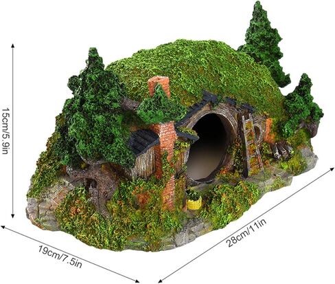 ديكورات حوض السمك، ديكور حوض السمك الكبير، ديكور الزواحف، ديكور منزل الهوبيت مع كهف سمكة بيتا in Kuwait