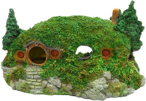 ديكورات حوض السمك، ديكور حوض السمك الكبير، ديكور الزواحف، ديكور منزل الهوبيت مع كهف سمكة بيتا in Kuwait