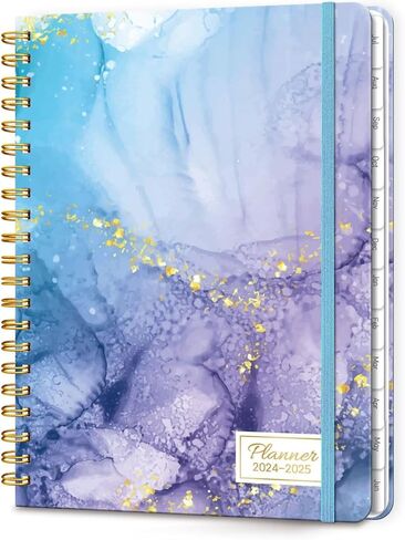 مخطط أسبوعي وشهري 2024-2025 للعام الدراسي، مخطط مدرسي يومي A5 مع علامات تبويب، مخطط جدول أعمال غلاف فني من يوليو 2024 إلى يونيو 2025، مخطط الطلاب 8.5 بوصة × 6.1 بوصة in Kuwait