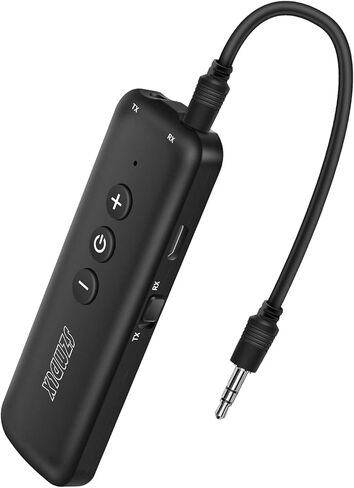 Bluetooth 5.0 Transmitter and Receiver, 3-in-1 Wireless Bluetooth Adapter,Bluetooth Audio Adapter with 3.5mm AUX Stereo Output for TV,PC,car, Headset,Headphone,Earbud Home Stereo System (black1) in Kuwait