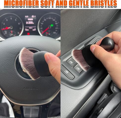 فرشاة تفاصيل داخلية للسيارة، فرشاة تنظيف غبار بشعيرات فائقة النعومة، فرشاة تنظيف السيارة، أداة تنظيف داخلية للسيارة لألواح التنظيف، فتحة تهوية، كمبيوتر، جلد (وردي) in Kuwait