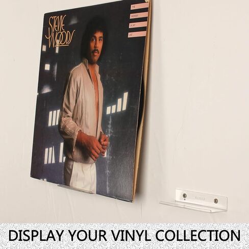 WANLIAN Vinyl Record Holder 6 Pack, Clear Vinyl Record Shelf Wall Mount, Acrylic Album Record Holder Display Your Daily LP Listening in Office Home in Saudi Arabia