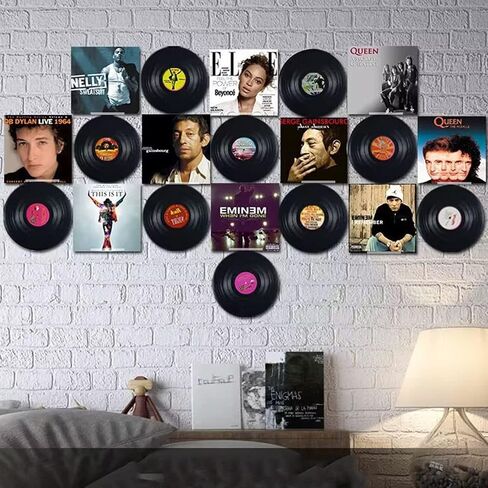 WANLIAN Vinyl Record Holder 6 Pack, Clear Vinyl Record Shelf Wall Mount, Acrylic Album Record Holder Display Your Daily LP Listening in Office Home in Saudi Arabia