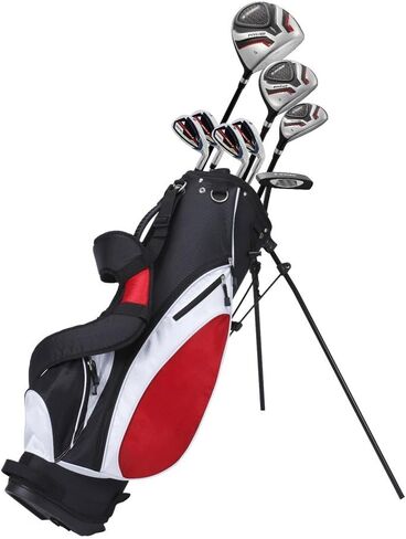Precise Teenager Complete Golf Set Includes Titanium Driver, S.S. Fairway, S.S. Hybrid, S.S. 7-PW Irons, Putter, Stand Bag, 3 H/C's Teen Ages 13-16 Right Hand & Left Hand Available! in Saudi Arabia