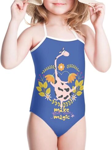 Girls One Pieces Swimsuit Beach Bathing Suits Kids Swimwear 3-10 Years in Saudi Arabia