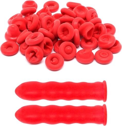 swzhai 50 جهاز كمبيوتر شخصي غطاء السد، الأحمر السد التوقف غطاء السد قبعات أنبوب لختم أنابيب السد، السد أنبوب السدادة قبعات السد أداة التشطيب لختم والحفاظ على in Kuwait