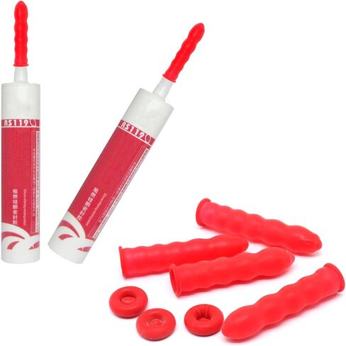 swzhai 50 جهاز كمبيوتر شخصي غطاء السد، الأحمر السد التوقف غطاء السد قبعات أنبوب لختم أنابيب السد، السد أنبوب السدادة قبعات السد أداة التشطيب لختم والحفاظ على in Kuwait