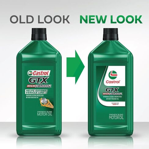 زيت محرك كاسترول جي تي اكس عالي الأميال 5W-20، 1 كوارت، عبوة من 6 قطع in Kuwait