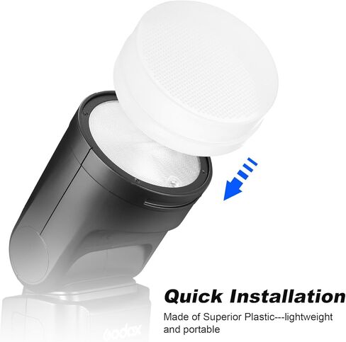 V1 Diffuser Dome Kit for Godox V1 Round Head Flash, Accessories for V1C V1S V1N V1O V1F Speedlite - 3 Pack White (White 3 Pack) in Kuwait