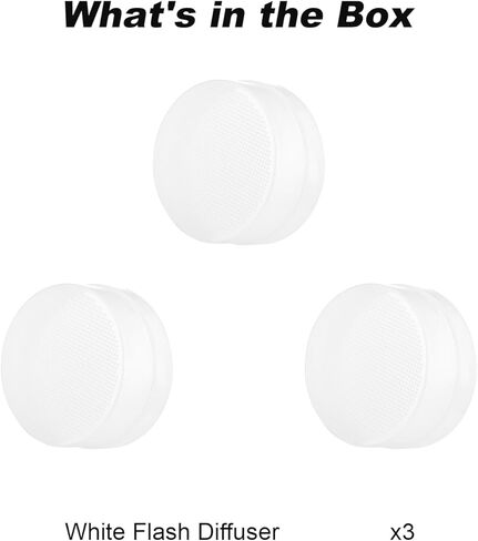 V1 Diffuser Dome Kit for Godox V1 Round Head Flash, Accessories for V1C V1S V1N V1O V1F Speedlite - 3 Pack White (White 3 Pack) in Kuwait