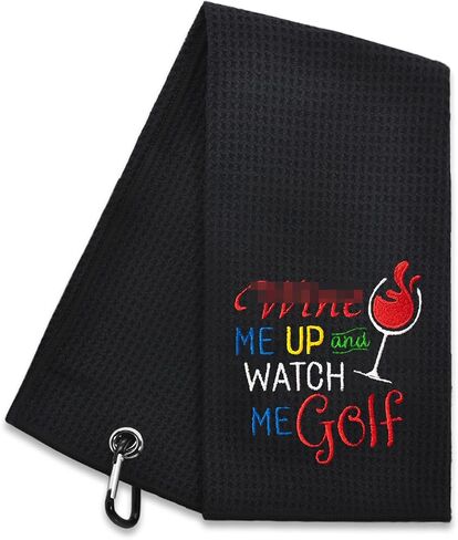 منشفة جولف مطرزة من Win Me Up and Watch Me Golf، ملحقات الجولف للرجال والنساء، هدية جولف للرجال والنساء، هدية تقاعد للأب الجد محبي الجولف in Saudi Arabia