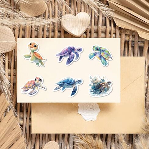 Cute Whale Animals Stickers for Kids 50PCS Ocean Animals Aesthetic Stickers in Saudi Arabia
