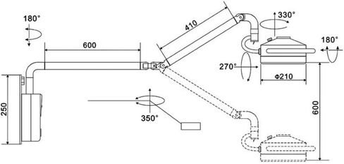 36 W Shadowless Exam Wall Hanging Light Medical Exam Lamp Surgical Examination Light CE FDA US Stock in Saudi Arabia
