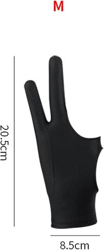 CAISGATO 4PCS Slim Style 3-Layer Two Finger Sketching Gloves - Perfect for Paper, iPad, and Graphics Drawing Tablets - Left and Right Hand Compatible - (Medium) in Saudi Arabia