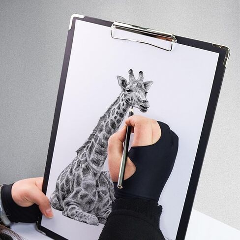 CAISGATO 4PCS Slim Style 3-Layer Two Finger Sketching Gloves - Perfect for Paper, iPad, and Graphics Drawing Tablets - Left and Right Hand Compatible - (Medium) in Saudi Arabia