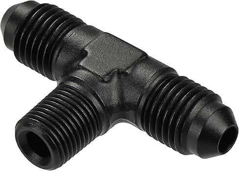 EVIL ENERGY 8AN Tee Male Flare to 3/8 NPT on Side Branch T Fitting Adapter Aluminum Black in Saudi Arabia