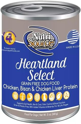 Tuffys 131003 Nutrisource طعام الكلاب المعلب الخالي من الحبوب، علبة مكونة من 12 (13 أونصة) in Kuwait