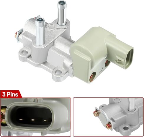 16022P2EA51 صمام التحكم في الهواء الخامل IACV مع حشية، IAC186 AC186 صمام التحكم في سرعة المهمل مناسب لهوندا سيفيك CX DX EX LX GX 1996-2000، A-cura EL 1997-2000 1.6L SOHC، يستبدل 16022-P2A-J01 in Kuwait